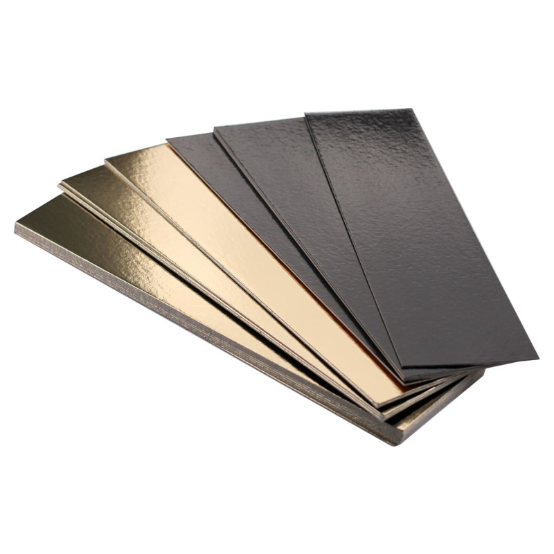 Podkład pod tort złoty prostokąt cienki 27x12 cm Makowiec Tarta 10 szt