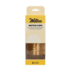 Wilton cup liners 50 pcs Brown Rigid