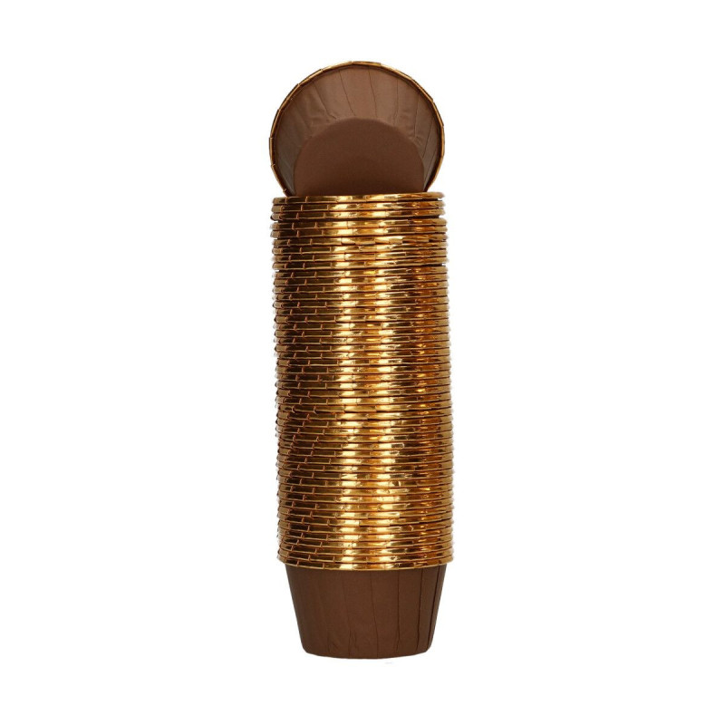 Wilton cup liners 50 pcs Brown Rigid