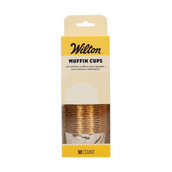 Wilton Cupcake formák 50 db fehér, márványos, merev
