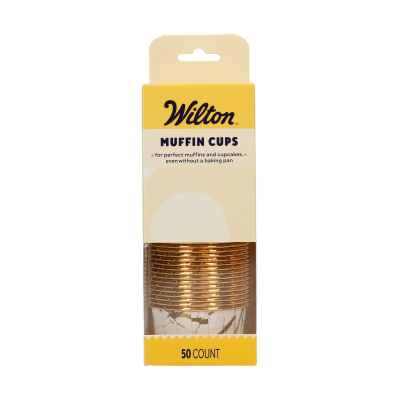 Wilton Cup Liners 50 pcs White Marble Rigid
