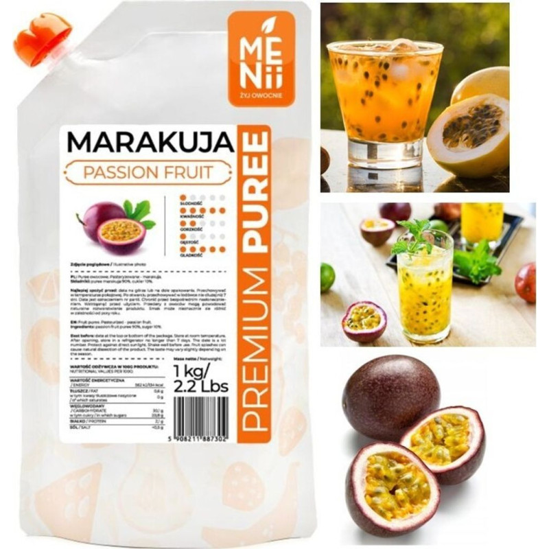 Menii Fruit Puree Passion Fruit Pulp 1kg