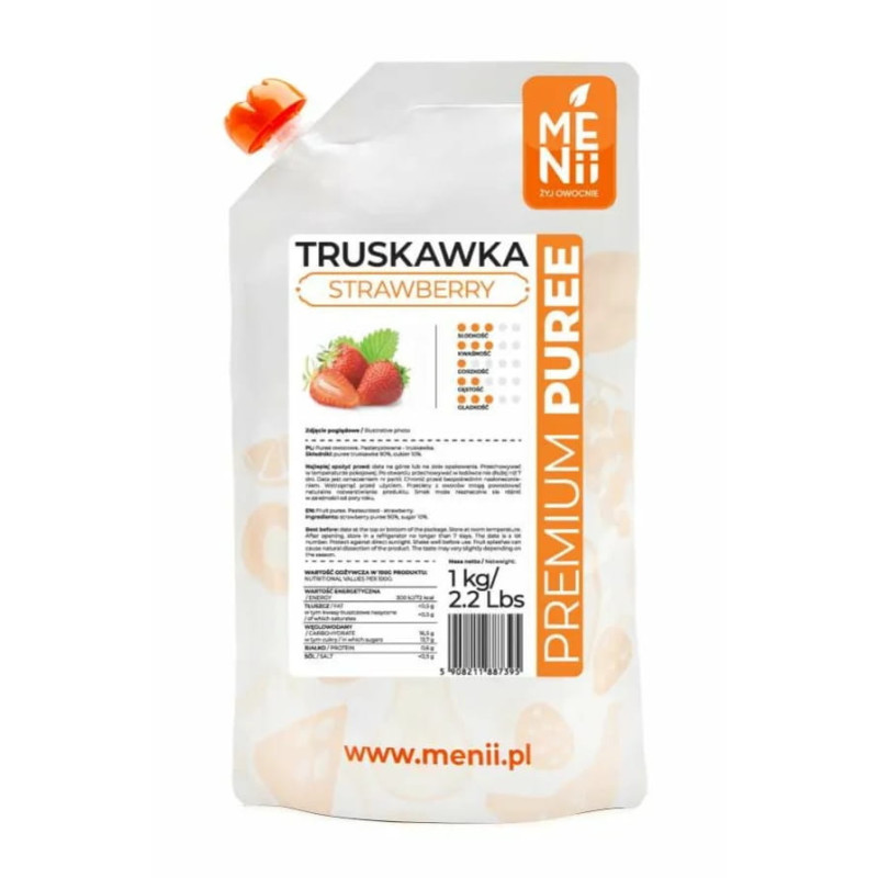 Puree owocowe Menii Pulpa Truskawka 1kg