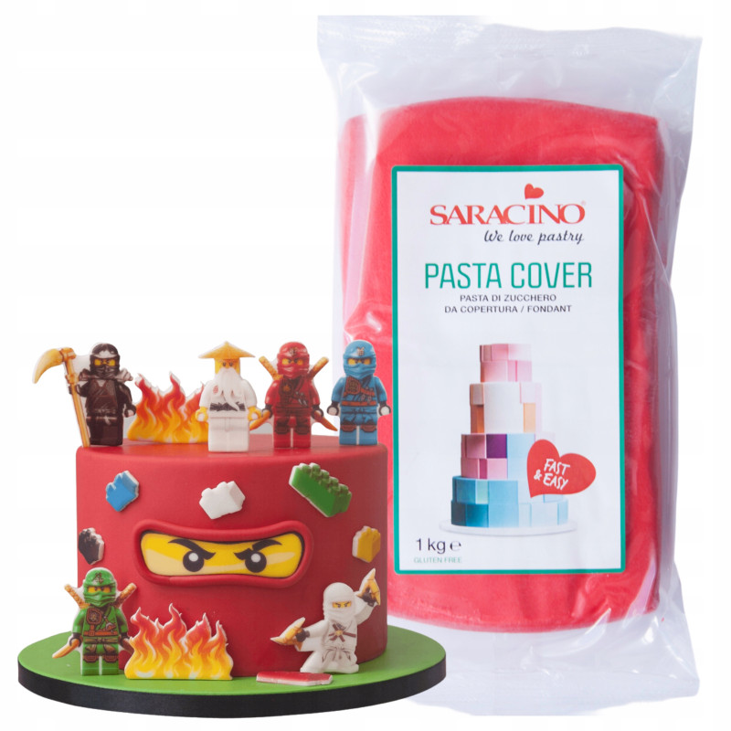 Sugar paste for covering COVER TOP Saracino RED 1 kg