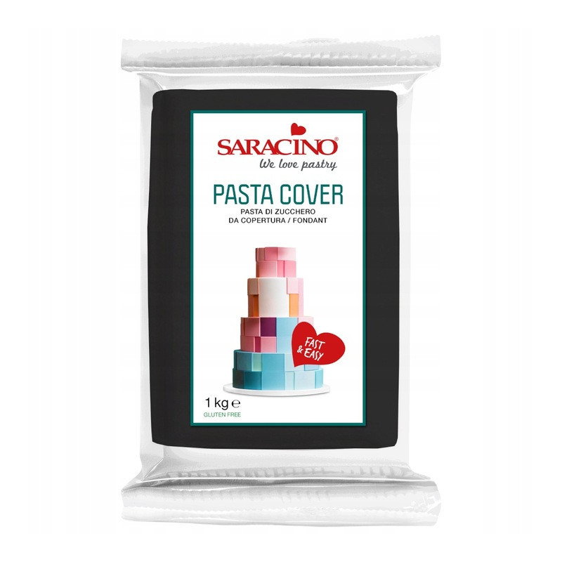 Sugar paste for covering COVER TOP Saracino BLACK 1 kg