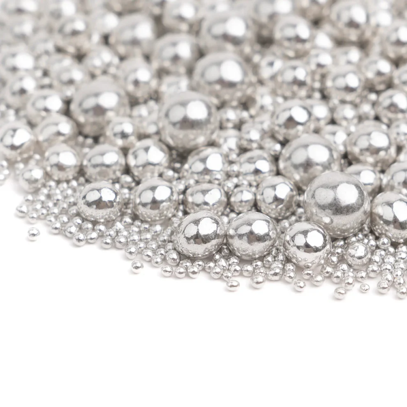 Słodki Bufet Silver PEARL CORE Streusel, Silberperlenmischung, 90 g