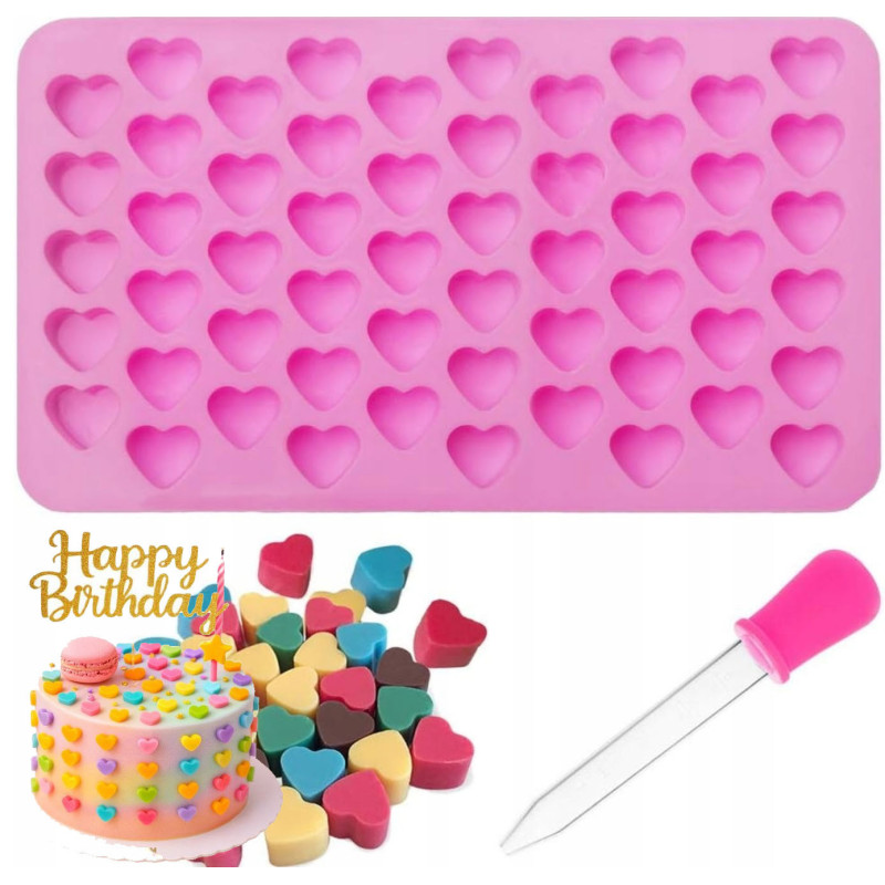Silicone mold of Jelly Hearts + pipette