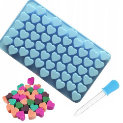 Forma silikonowa Żelki Serduszka + pipeta