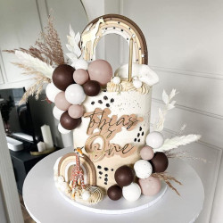 Topper KULE Fioletowe Mat Ozdoba na tort 20 szt