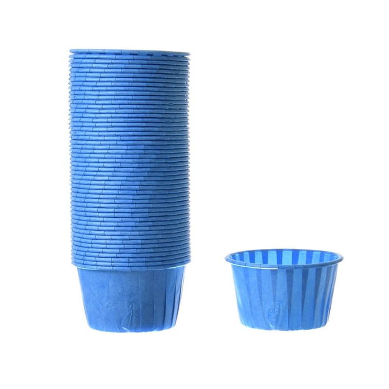 Papilotki kubeczki Niebieskie 5 x 4 cm sztywne 25 szt