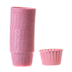 Vložky do pohárů Růžové 5 x 4 cm tuhé 25 ks