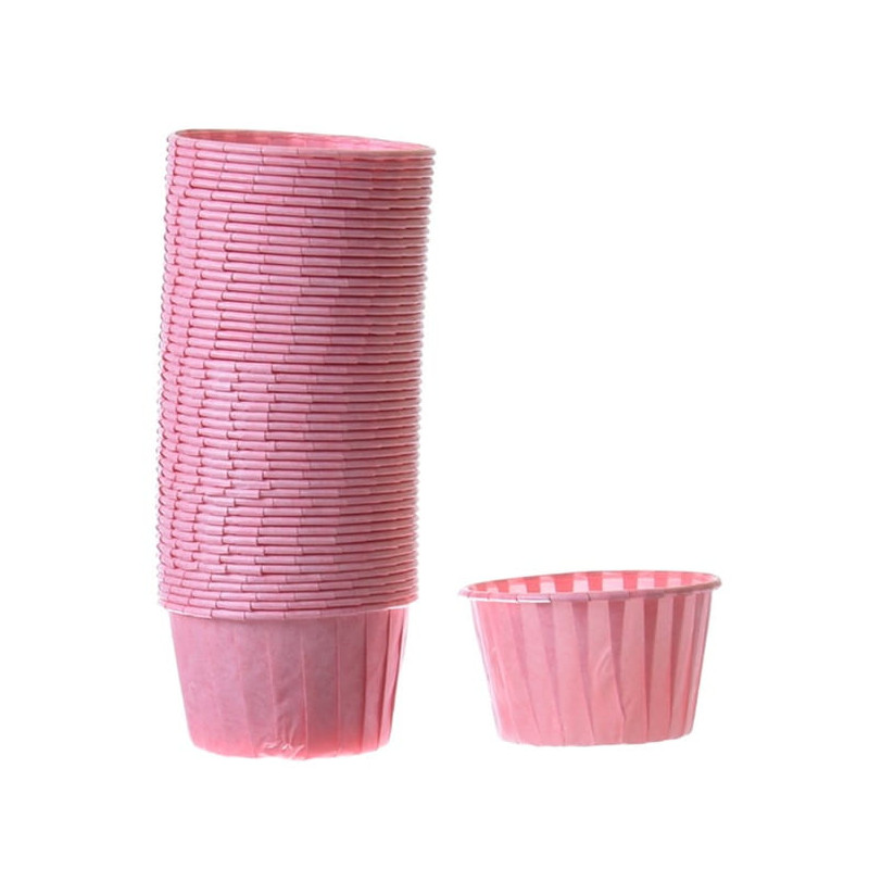 Papilotki kubeczki Różowe 5 x 4 cm sztywne 25 szt