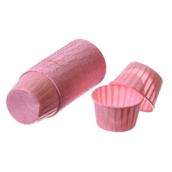 Papilotki kubeczki Różowe 5 x 4 cm sztywne 25 szt