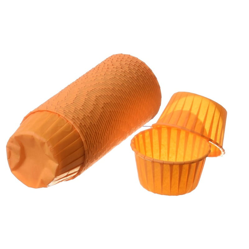 Oranžová vložka do šálku 5 x 4 cm pevná 25 ks