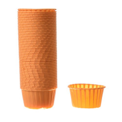 Orange cup liner 5 x 4 cm rigid 25 pcs