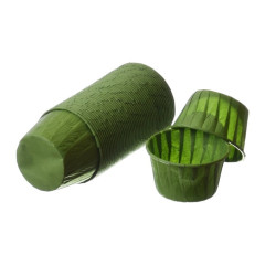 Papilotki kubeczki Zielone 5 x 4 cm sztywne 25 szt