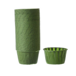 Papilotki kubeczki Zielone 5 x 4 cm sztywne 25 szt