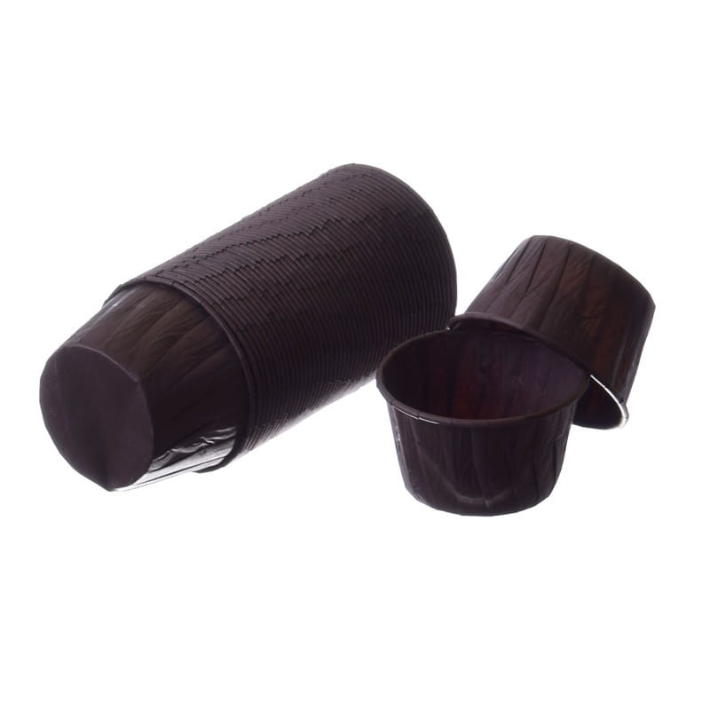 Cup liners Brown 5 x 4 cm stiff 25 pcs