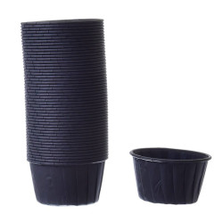 Black cup liner 5 x 4 cm rigid 25 pcs
