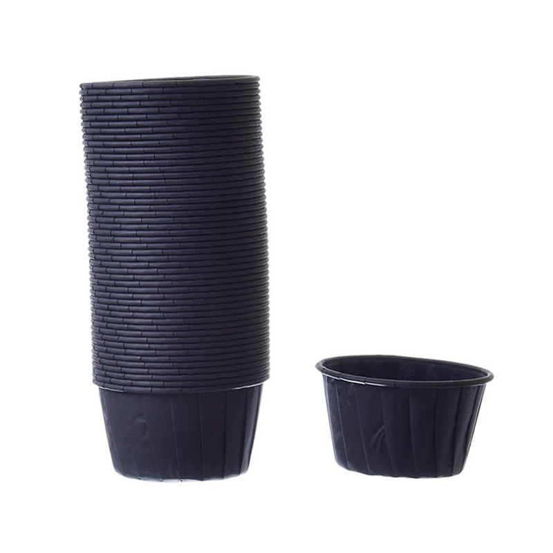 Papilotki kubeczki Czarne 5 x 4 cm sztywne  25 szt