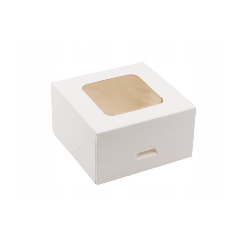 Packaging 13x13x7 cm WHITE with bento window