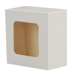 Packaging 13x13x7 cm WHITE with bento window