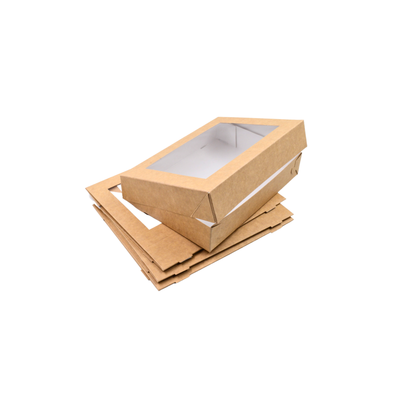 Opakowanie 28x28x13 cm KRAFT z oknem