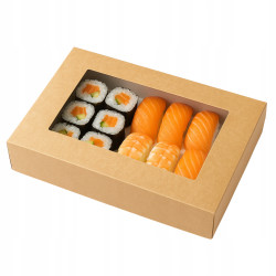 Opakowanie 28x28x13 cm KRAFT z oknem