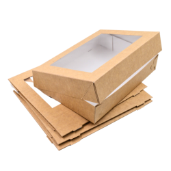 Opakowanie 28x28x13 cm KRAFT z oknem