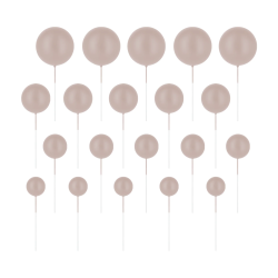 Topper KULE Nude Mat Ozdoba na tort 20 szt