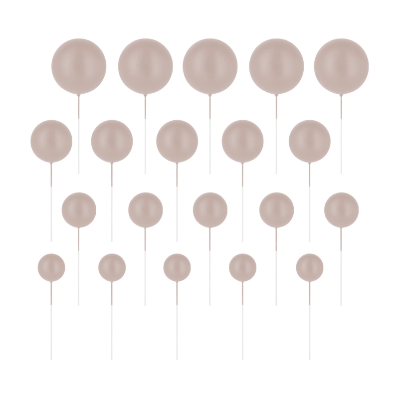 Topper KULE Nude Mat Ozdoba na tort 20 szt