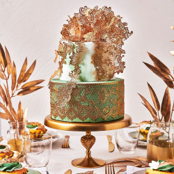 Fertige Paste für LACE Fun Cakes 200g Perlgoldene Spitzenpaste
