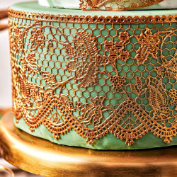 Kész paszta LACE Fun Cakes-hez 200g Pearl Gold csipkepaszta