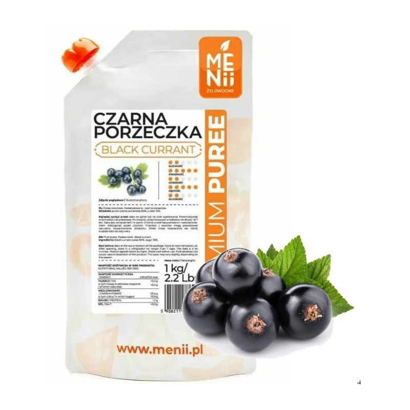 Puree owocowe Menii Pulpa Czarna Porzeczka 1kg