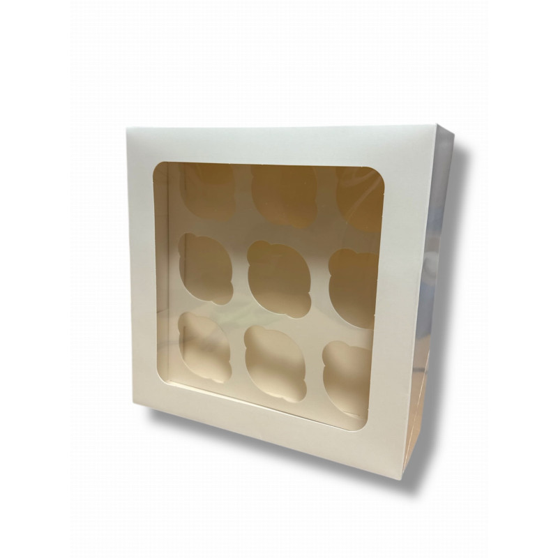 Packung für 12 Cupcakes WHITE 28x28 x 5 Stück.