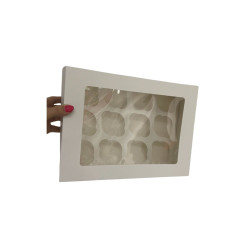 Packung für 12 Cupcakes WHITE 28x28 x 5 Stück.