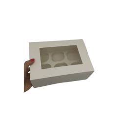 Packung für 12 Cupcakes WHITE 28x28 x 5 Stück.