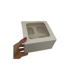 Packung für 12 Cupcakes WHITE 28x28 x 5 Stück.