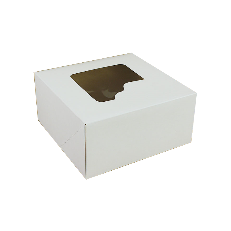 Упаковка на 12 кексів БІЛОГО кольору 28x28x12 x 5 шт.