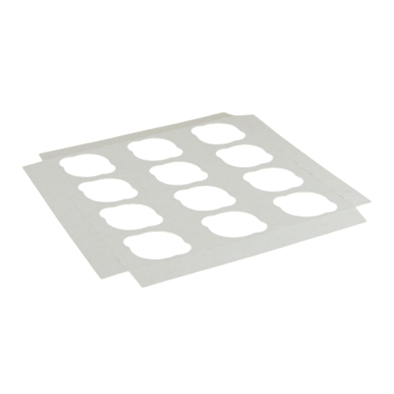 Packung für 12 Cupcakes WHITE 28x28 x 5 Stück.