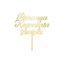 Topper ZŁOTE KRYSZTAŁY Ozdoba na tort