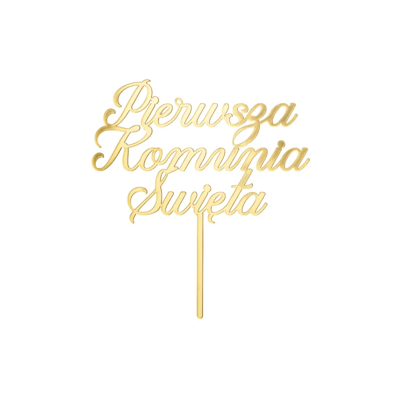 Topper ZŁOTE KRYSZTAŁY Ozdoba na tort