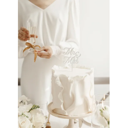 Wedding Topper Plexiglass white Mr and Mrs