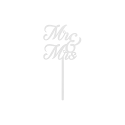 Wedding Topper Plexiglass white Mr and Mrs