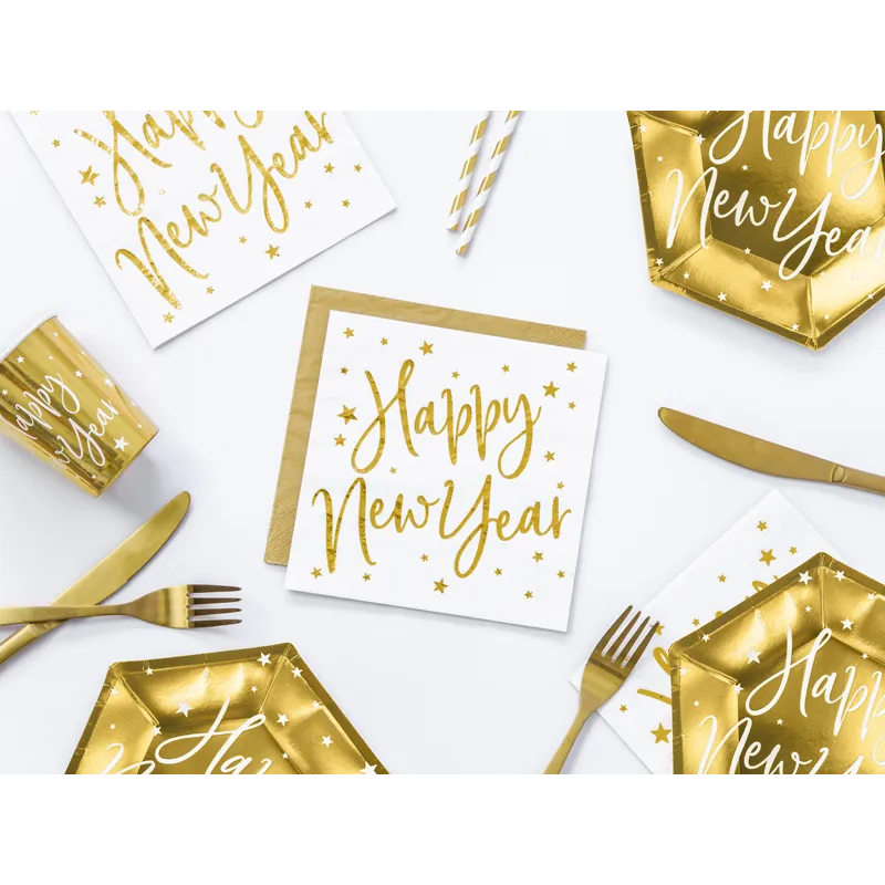Gold Metallic Napkins 20 pcs.