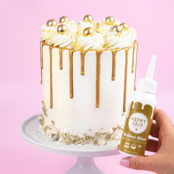 Drip Fun Cakes mit Belag aus WEISSER SCHOKOLADE