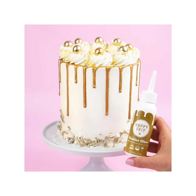 Drip Fun Cakes mit Belag aus WEISSER SCHOKOLADE