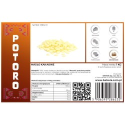 Czyste masło kakaowe Batavia kropelki 1 kg Cocoa Butter