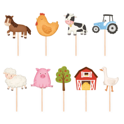Pikery Zwierzątka wiejskie Farma 9 szt.