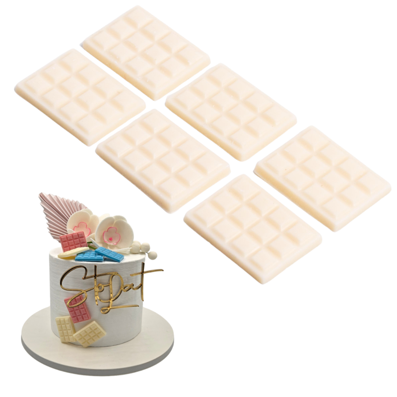 Mini chocolates White 6 pieces 25x35 mm